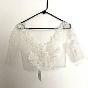 Lace bridal top